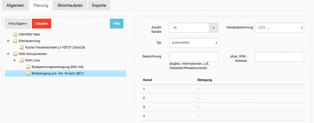 Potenzialfreier KNX-Binäreingang in der KNX-Linie